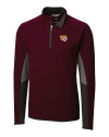 Bethune-Cookman Wildcats Cutter & Buck Traverse Colorblock Stretch Quarter Zip Mens Pullover Bordeaux Mannequin Thumbnail Image