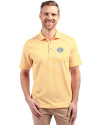 Southern University Jaguars Cutter & Buck Virtue Eco Pique Stripe Recycled Mens Polo College Gold Front Thumbnail Image