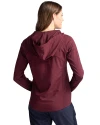 North Carolina Central Eagles Cutter & Buck Adapt Eco Knit Hybrid Recycled Womens Full Zip Jacket Bordeaux Back Thumbnail Image