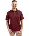 View image 4: Morehouse Maroon Tigers Cutter & Buck Virtue Recycled Featherlight Pique Mens Polo Bordeaux Front