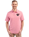Clark Atlanta Panthers Cutter & Buck Virtue Eco Pique Botanical Print Recycled Mens Polo Red Front Thumbnail Image