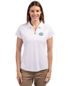 Southern University Jaguars Cutter & Buck Forge Stretch Womens Short Sleeve Polo White Front Thumbnail Image