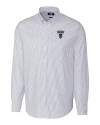 View image 5: Howard Bison Cutter & Buck Easy Care Stretch Oxford Stripe Mens Big & Tall Long Sleeve Button Down Shirt Light Blue Mannequin