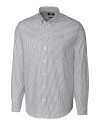 Southern University Jaguars Cutter & Buck Stretch Oxford Stripe Mens Long Sleeve Dress Shirt Charcoal Mannequin Thumbnail Image