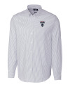 Howard Bison Cutter & Buck Stretch Oxford Stripe Mens Long Sleeve Dress Shirt Light Blue Mannequin Thumbnail Image