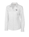 North Carolina Central Eagles Cutter & Buck Epic Easy Care Fine Twill Womens Long Sleeve Dress Shirt White Mannequin Thumbnail Image