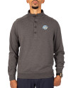 Southern University Jaguars Cutter & Buck Saturday Cotton Blend Mens Mock Pullover Sweatshirt Charcoal Heather Front Thumbnail Image