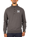 Morehouse Maroon Tigers Cutter & Buck Saturday Cotton Blend Mens Mock Pullover Sweatshirt Charcoal Heather Front Thumbnail Image
