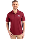 Morehouse Maroon Tigers Cutter & Buck Prospect Eco Textured Stretch Recycled Mens Short Sleeve Polo Chutney Front Thumbnail Image