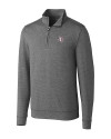 Texas Southern Tigers Cutter & Buck Shoreline Heathered Quarter Zip Mens Big and Tall Pullover Charcoal Heather Mannequin Thumbnail Image