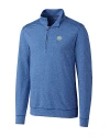 Southern University Jaguars Cutter & Buck Shoreline Heathered Quarter Zip Mens Big and Tall Pullover Tour Blue Heather Mannequin Thumbnail Image