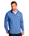 Southern University Jaguars Cutter & Buck Shoreline Heathered Quarter Zip Mens Pullover Tour Blue Heather Front Thumbnail Image