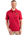Tuskegee Golden Tigers Cutter & Buck Advantage Tri-Blend Space Dye Mens Big and Tall Polo Dark Cardinal Red Front Thumbnail Image
