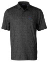 Miami Marlins Cutter & Buck Pike Constellation Print Stretch Mens Polo Black Mannequin Thumbnail Image