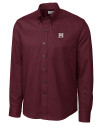 Morehouse Maroon Tigers Cutter & Buck Epic Easy Care Nailshead Mens Long Sleeve Dress Shirt Bordeaux Mannequin Thumbnail Image