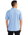 Southern University Jaguars Cutter & Buck Virtue Eco Pique Tile Print Recycled Mens Polo Atlas Light Blue Back Thumbnail Image