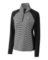 Texas Southern Tigers Cutter & Buck Forge Tonal Stripe Stretch Half Zip Womens Top Black Mannequin Thumbnail Image