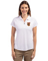 Tuskegee Golden Tigers Cutter & Buck Forge Stretch Womens Short Sleeve Polo White Front Thumbnail Image