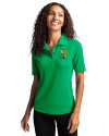 Xavier Gold Rush Cutter & Buck Virtue Eco Pique Recycled Womens Polo Kelly Green Front Thumbnail Image