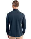 Washington Nationals Cutter & Buck Virtue Eco Pique Recycled Quarter Zip Mens Pullover Navy Blue Back Thumbnail Image