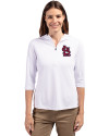 St. Louis Cardinals- Cutter & Buck Virtue Eco Pique Recycled Half Zip Pullover Womens Hoodie White Front Thumbnail Image