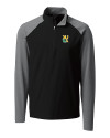 Xavier Gold Rush Cutter & Buck Response Lightweight Hybrid Quarter Zip Mens Pullover Windbreaker Black Mannequin Thumbnail Image