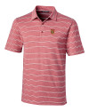 Tuskegee Golden Tigers Cutter & Buck Forge Epic Confidence Recycled Heathered Stripe Stretch Mens Polo Cardinal Red Mannequin Thumbnail Image