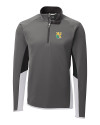 Xavier Gold Rush Cutter & Buck Traverse Colorblock Stretch Quarter Zip Mens Pullover Elemental Grey Mannequin Thumbnail Image