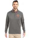 Chicago Bears Cutter & Buck Adapt Recycled Soft Knit Stretch  Mens Quarter Zip Pullover Elemental Grey Front Thumbnail Image