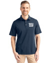 New York Giants Cutter & Buck Virtue Eco Pique Recycled Mens Polo Navy Blue Front Thumbnail Image