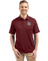View image 4: Texas Southern Tigers Cutter & Buck Virtue Recycled Featherlight Pique Mens Polo Bordeaux Front