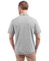 Tuskegee Golden Tigers Cutter & Buck Virtue Eco Pique Botanical Print Recycled Mens Polo Black Back Thumbnail Image