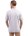 Tuskegee Golden Tigers Cutter & Buck Virtue Eco Pique Botanical Print Recycled Mens Polo Polished Medium Gray Back Thumbnail Image
