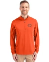 Chicago Bears - Cutter & Buck Virtue Eco Pique Recycled Quarter Zip Mens Pullover College Orange Front Thumbnail Image