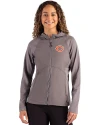 Chicago Bears Cutter & Buck Adapt Recycled Soft Knit Stretch Womens Hybrid Full Zip Jacket Elemental Grey Front Thumbnail Image