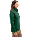 Green Bay Packers Cutter & Buck Adapt Eco Knit Stretch Recycled Womens Half Zip Pullover Hunter Green Side Thumbnail Image