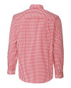 Tuskegee Golden Tigers Cutter & Buck Easy Care Stretch Gingham Mens Long Sleeve Dress Shirt Cardinal Red Mannequin Back Thumbnail Image