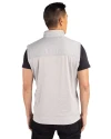 Tuskegee Golden Tigers Cutter & Buck Stealth Hybrid Quilted Mens Windbreaker Vest Polished Medium Gray Back Thumbnail Image