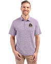 East Carolina Pirates Cutter & Buck Virtue Eco Pique Botanical Print Recycled Mens Polo College Purple Front Thumbnail Image