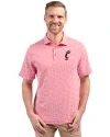 Cincinnati Bearcats Cutter & Buck Virtue Eco Pique Botanical Print Recycled Mens Polo Red Front Thumbnail Image