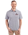 Gonzaga Bulldogs Cutter & Buck Virtue Eco Pique Botanical Print Recycled Mens Polo Navy Blue Front Thumbnail Image
