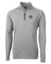 Florida State Seminoles Cutter & Buck Adapt Eco Knit Stretch Recycled Mens Big and Tall Quarter Zip Pullover Polished Medium Gray Mannequin Thumbnail Image