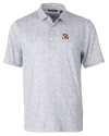 LSU Tigers Cutter & Buck Pike Constellation Print Stretch Mens Polo Polished Medium Gray Mannequin Thumbnail Image