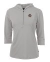 Florida State Seminoles Cutter & Buck Virtue Eco Pique Recycled Half Zip Pullover Womens Hoodie Polished Medium Gray Mannequin Thumbnail Image