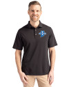 Indiana State Sycamores Cutter & Buck Virtue Eco Pique Recycled Mens Big and Tall Polo Black Front Thumbnail Image