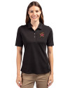 Maryland Terrapins Cutter & Buck Virtue Eco Pique Recycled Womens Polo Black Front Thumbnail Image