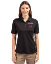 Louisville Cardinals Cutter & Buck Virtue Eco Pique Recycled Womens Polo Black Front Thumbnail Image