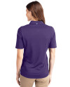 Minnesota Vikings Cutter & Buck Virtue Eco Pique Recycled Womens Polo College Purple Back Thumbnail Image