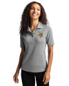 Minnesota Vikings Cutter & Buck Virtue Eco Pique Recycled Womens Polo Polished Medium Gray Front Thumbnail Image