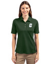 Charlotte 49ers Cutter & Buck Virtue Eco Pique Recycled Womens Polo Hunter Green Front Thumbnail Image